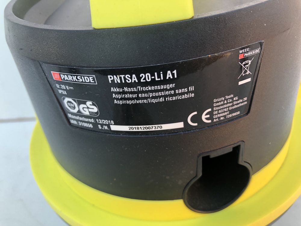 Aspirator pe Baterie PARKSIDE PNTSA 20-Li A1 Fabricatie 2019