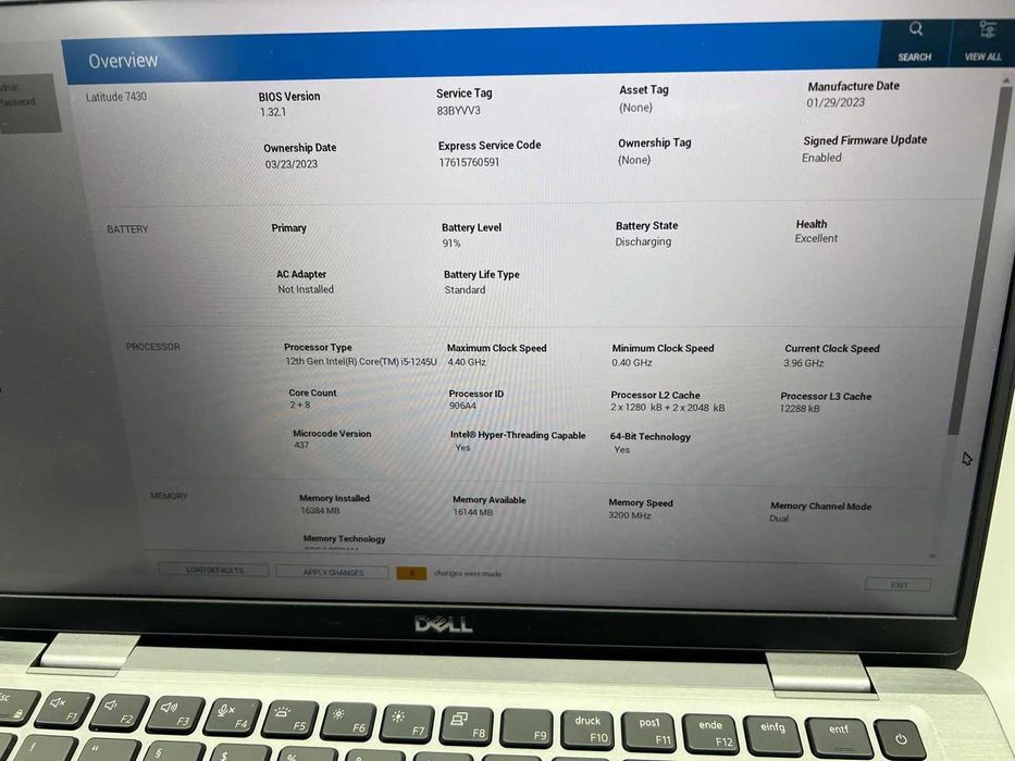 Laptop SH Dell Latitude 7430 i5-1245U 16gb RAM 512gb SSD