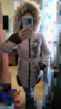 Куртка на девушку (девочку) зимняя теплая 42-44 размер