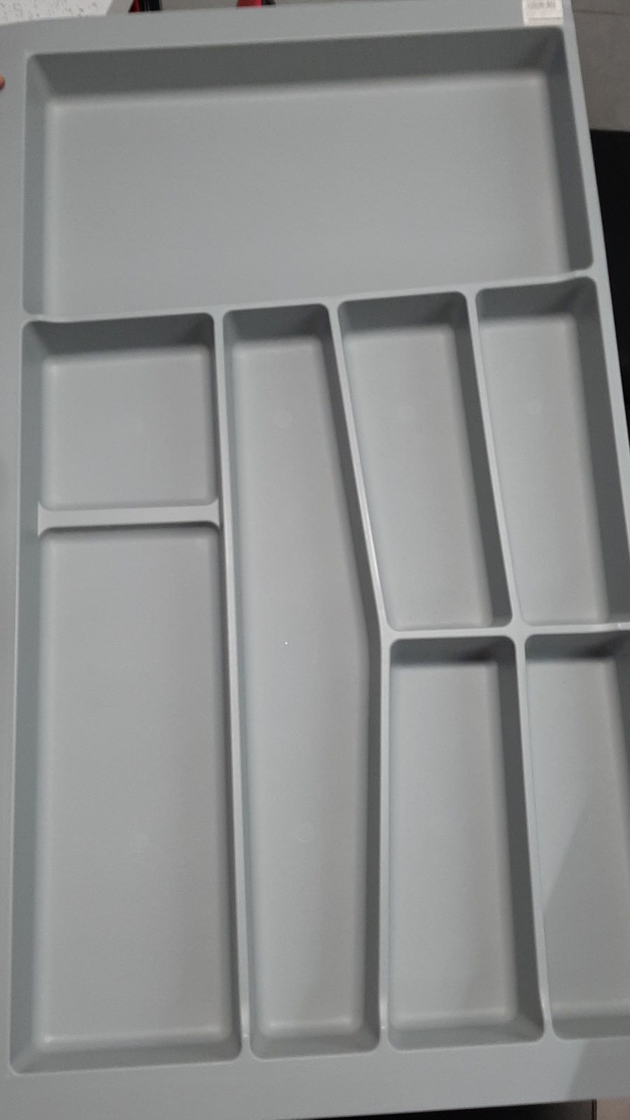 Suport tacamuri plastic pentru sertar de 90 cm gri