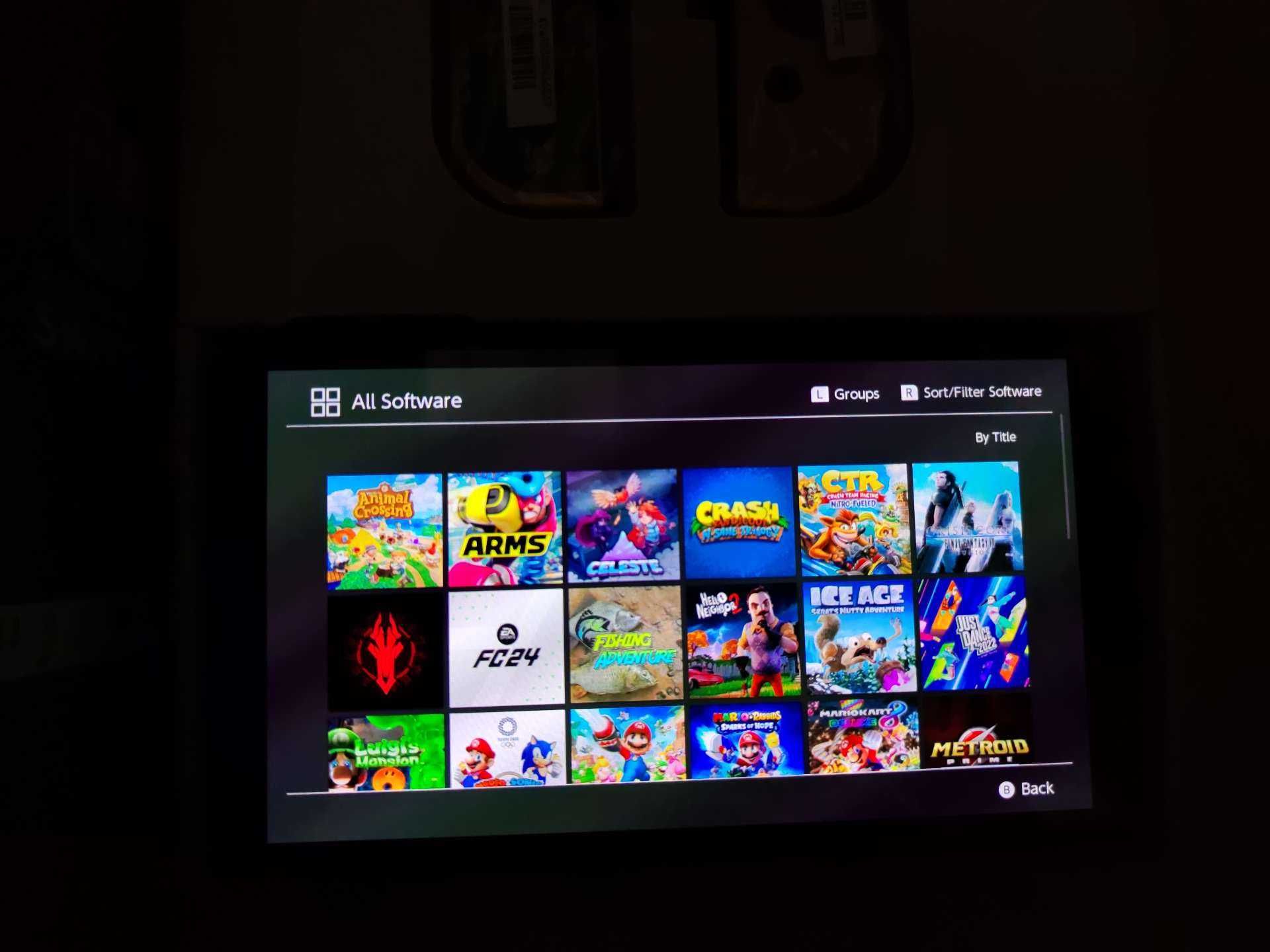 Nintendo Switch Oled, 256gb, Zelda tears Mario, Pokemon - 28 jocuri