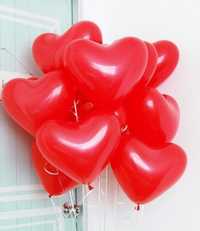10 бр балони червени сърца