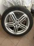 Jante aliaj 17”cu anvelope vară 225/45 R17 Bravaris- Stare foarte buna