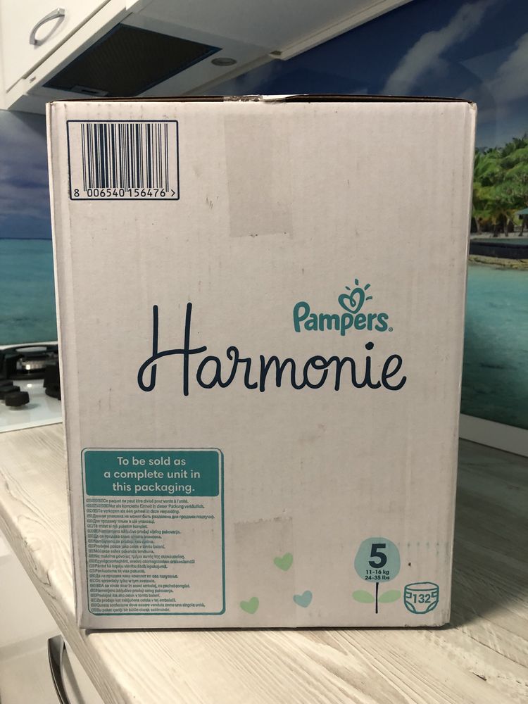 Scutece Pampers Harmonie XXL Box, Marimea 5, 11-16 kg, 132 buc