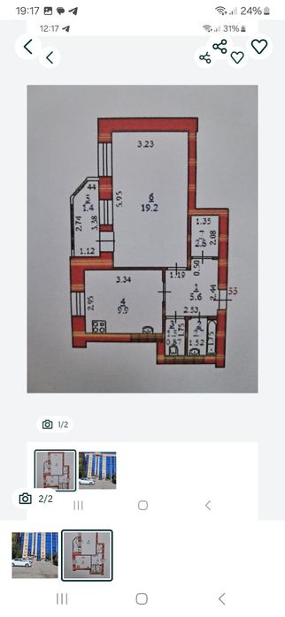 1ком квартирв нур сити