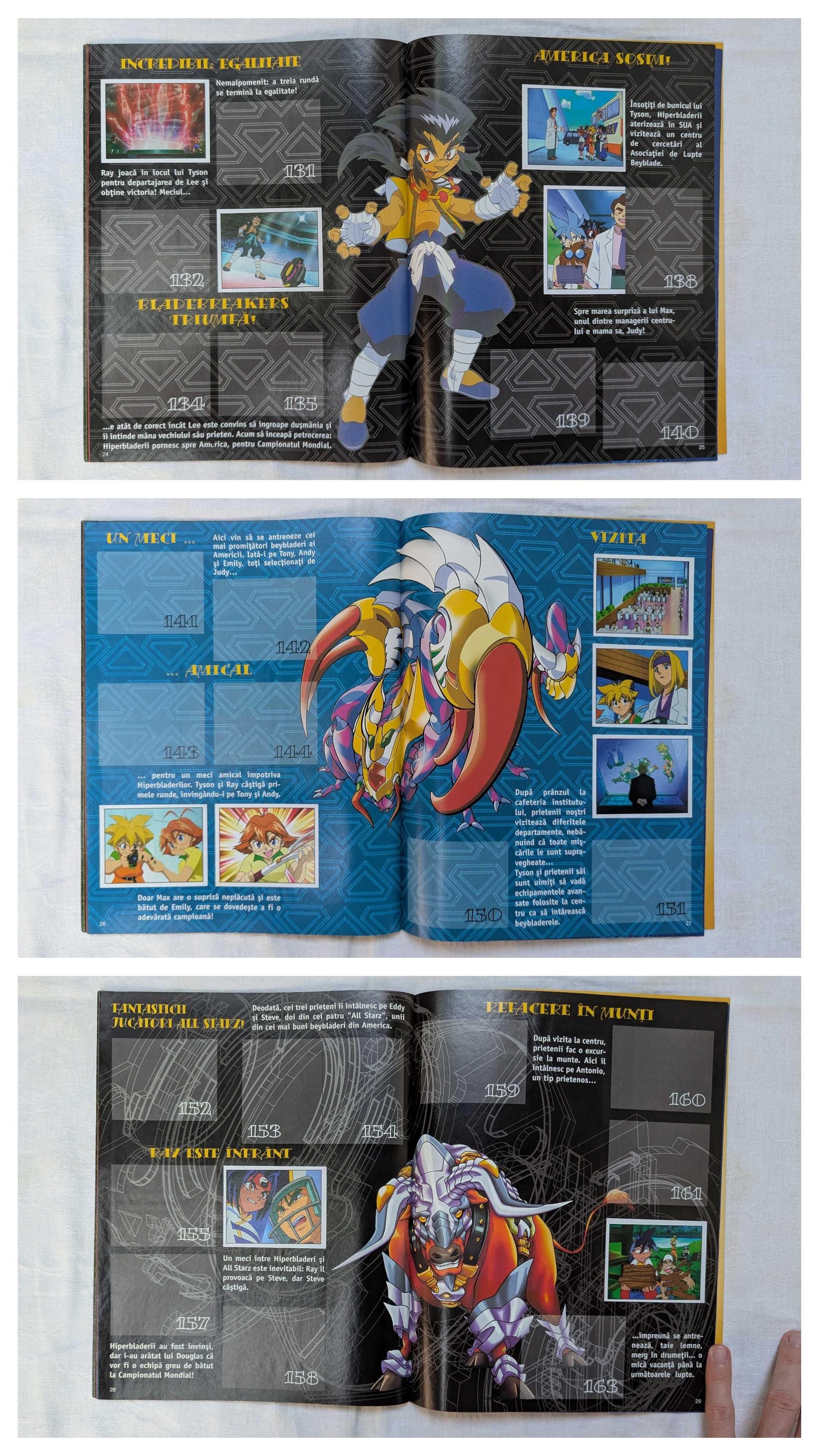 Album Beyblade Panini incomplet (47 / 204 abțibilduri)