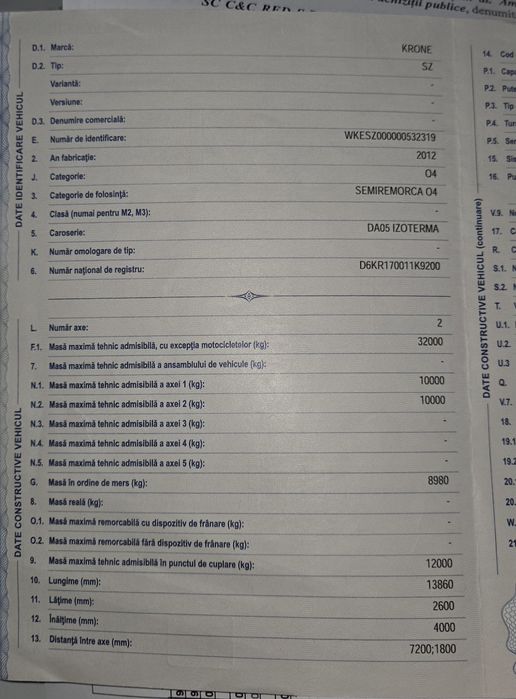 Duba Box Izoterma KRONE 2012
