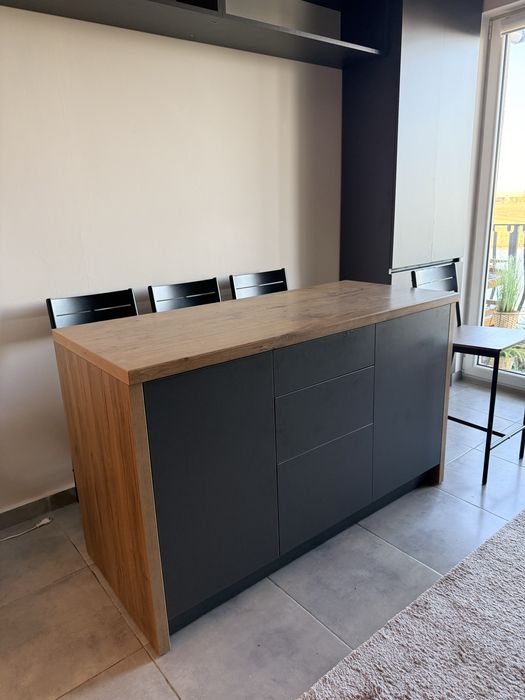 Masa bucaterie cu sertar 4 scaune