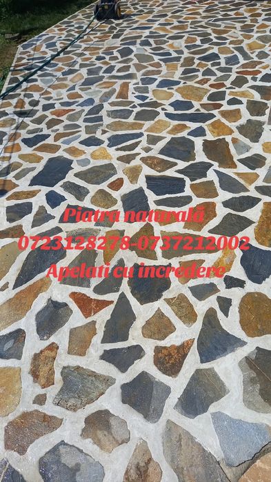 Piatra naturala de munte & gazon rulou natural