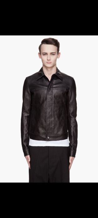 Geaca de piele naturala . Zara Premium,model Rick Owems