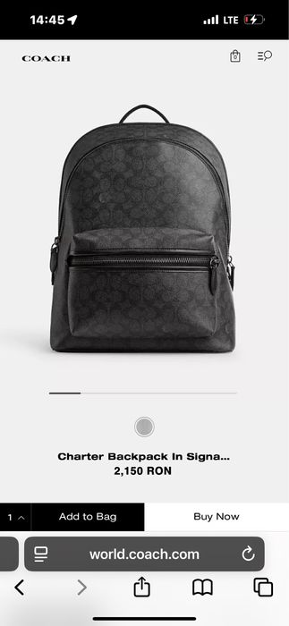 Rucsac piele Coach Charter