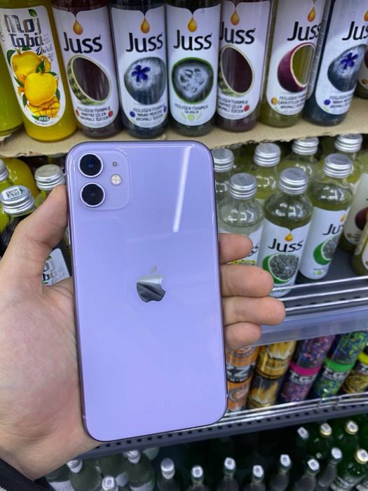 Iphone 11 Purple vakum tel ideal ochilmagan