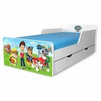 Pat copii Paw Patrol 2-12 ani cu sertar si saltea cadou