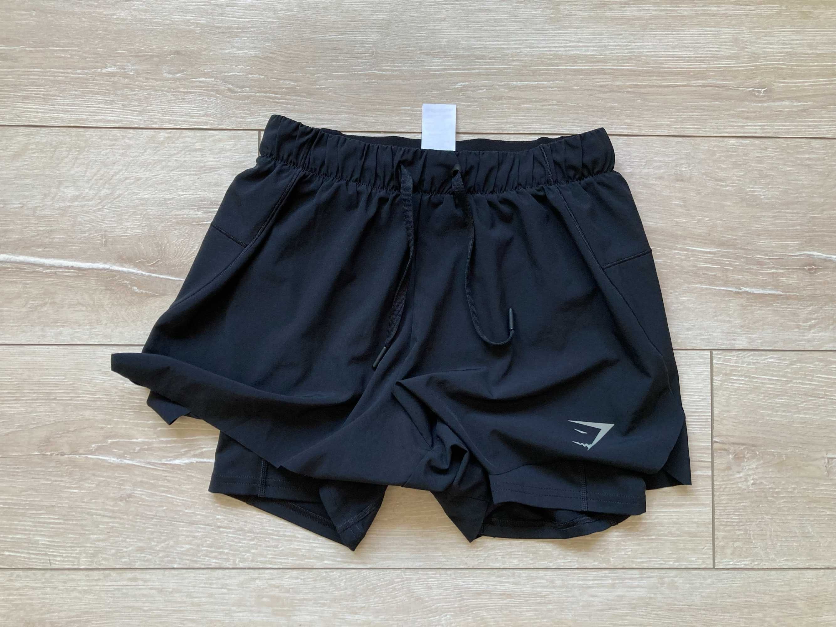 Gymshark Speed 5 2 in 1 къси панталони с клин къс панталон шорти XS