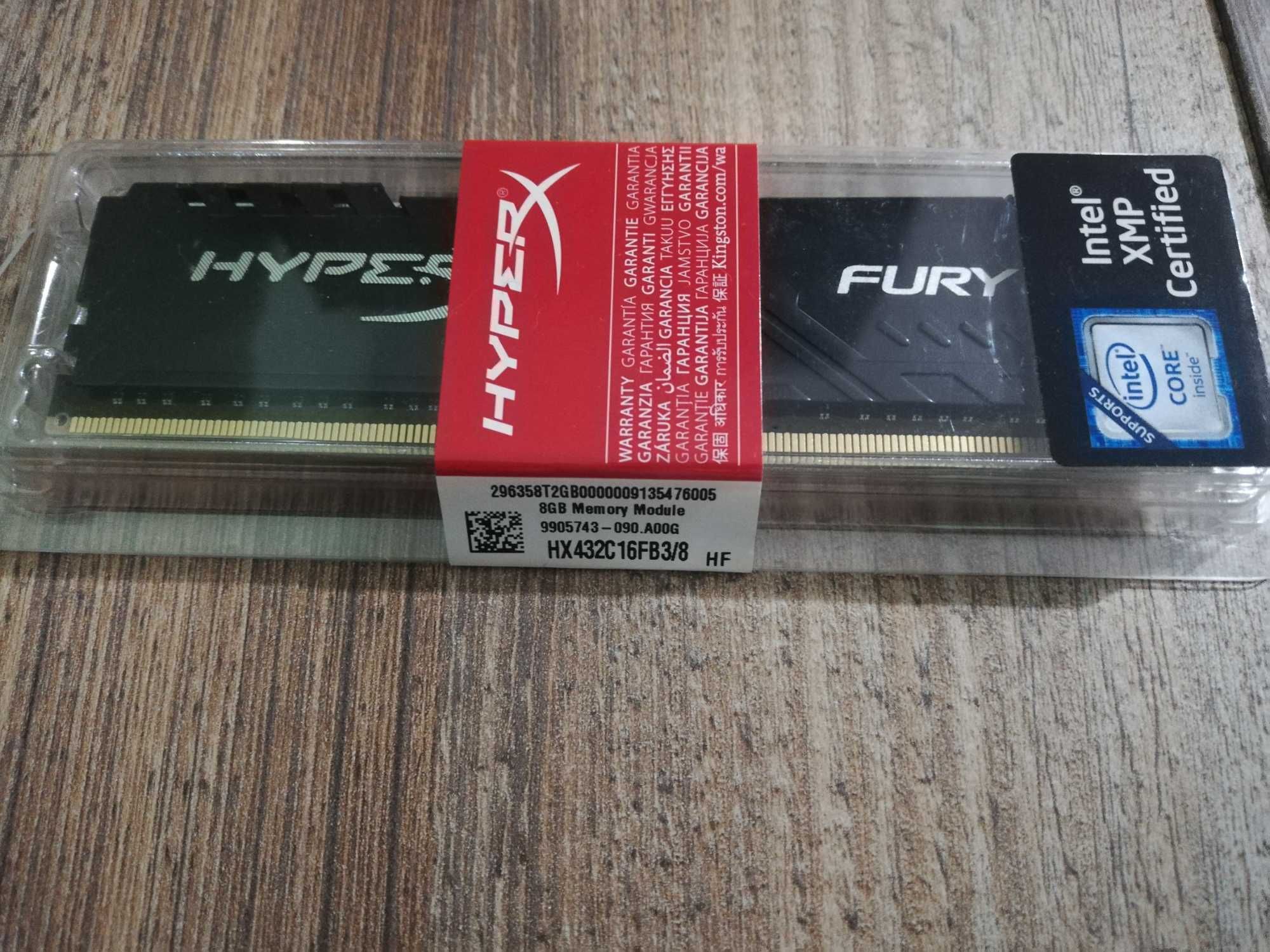 Memorie RAM PC HyperX Fury Black 8GB DDR4 3200MHz CL16