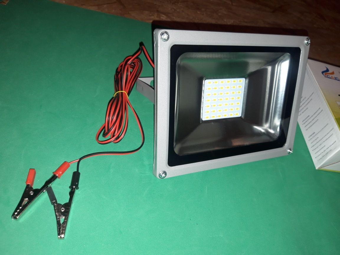 Proiector led 12v / 20w lumina alba camping, pescuit rezistent la apa!