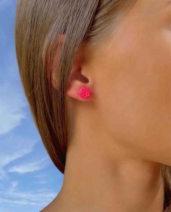 Ръчно изработени обеци, Различни цветове Японски мъниста, Стомана /925