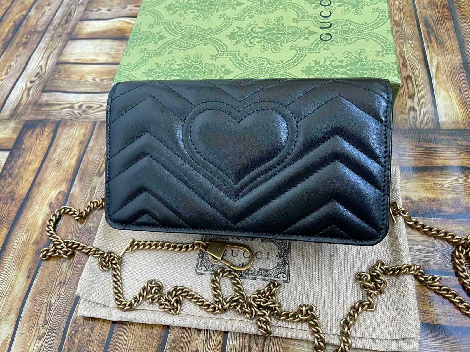 Оригинална Малка Чанта Gucci Marmont Beloved Гучи Златно Gold GG лого