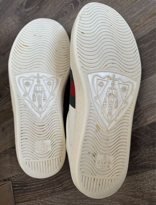 Gucci Ace Bee leather trainers