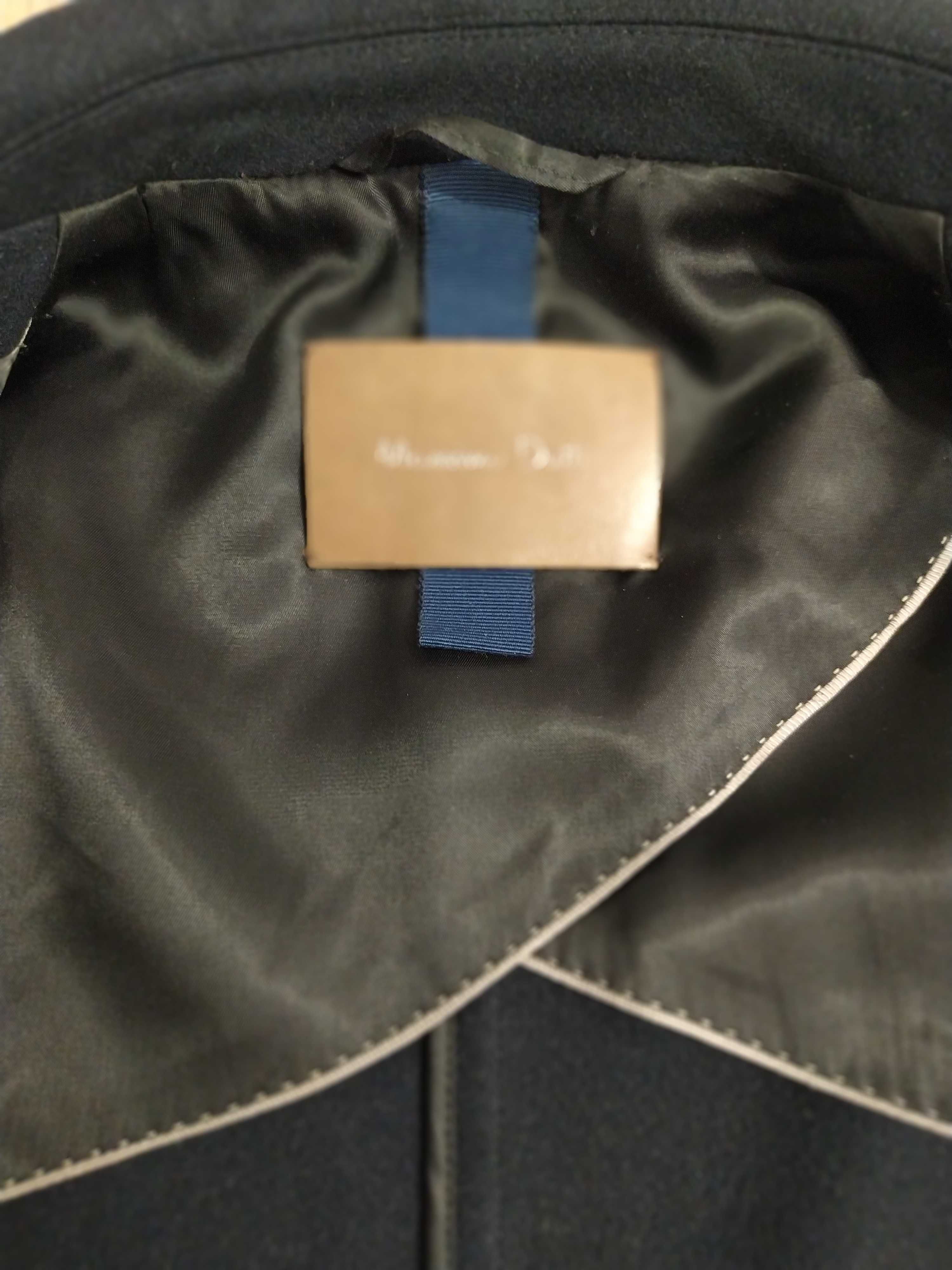 Пальто Massimo Dutti, синее, размер S, 100 процентов шерсть.
