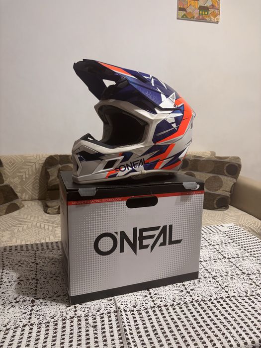 Мотокрос каска L-размер O”NEAL 3SERIES RIDE BLUE/WHITE/RED v.24