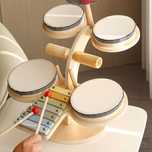 Set Muzical Montessori cu Tobe și Xilofon, Joynix, Lemn