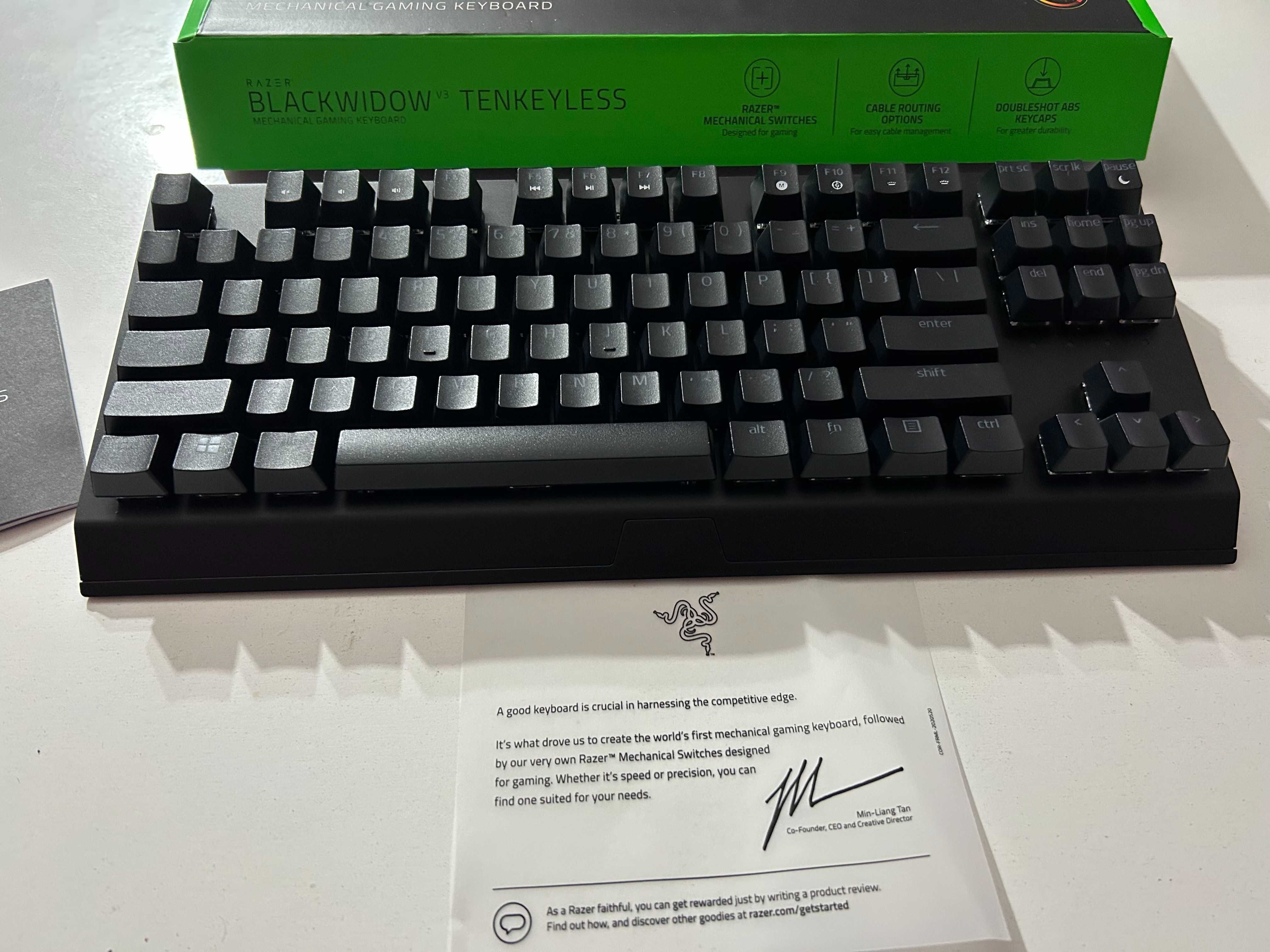 Геймърска механична клавиатура Razer BlackWidow V3 Tenkeyless Черна