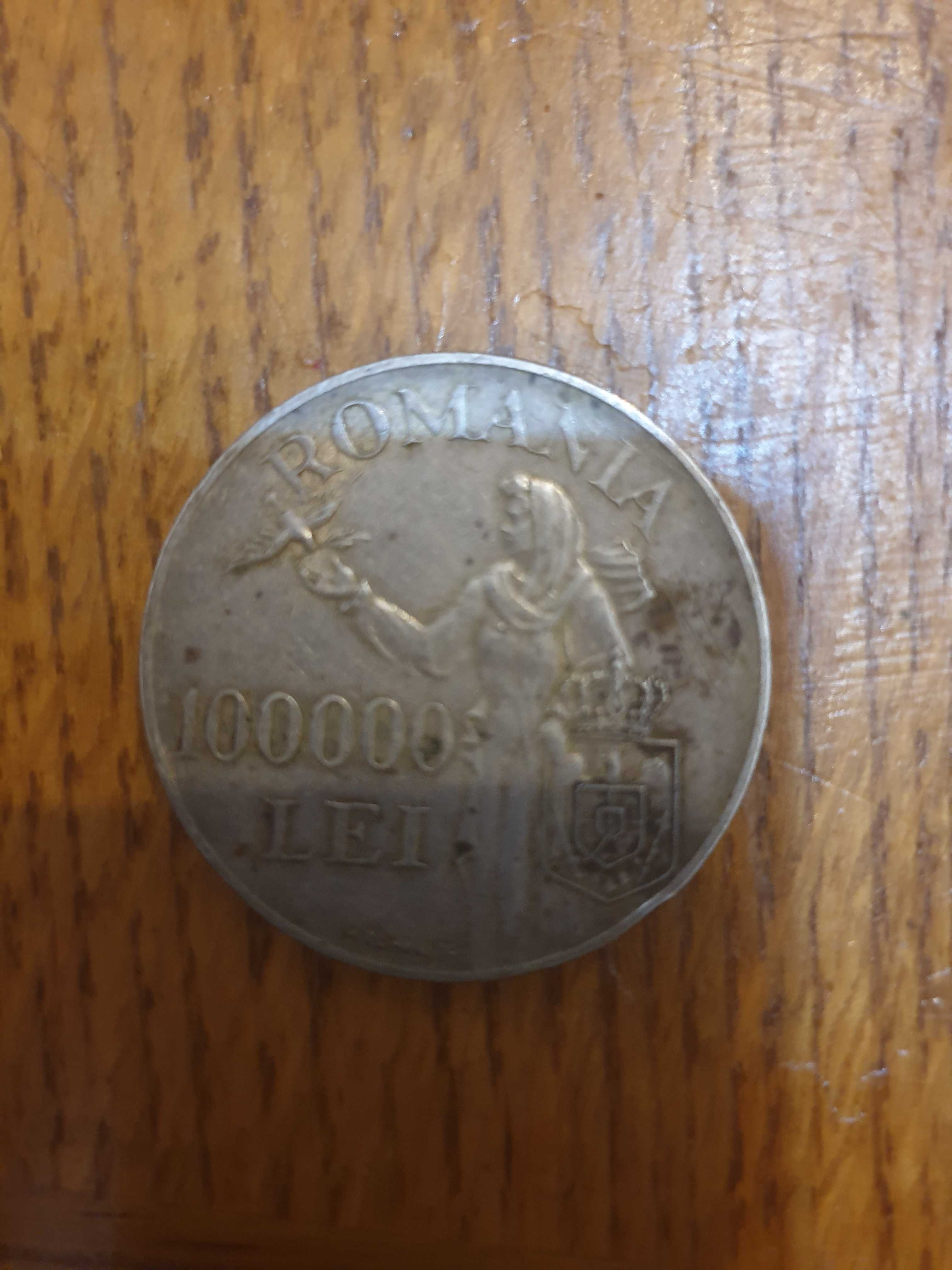 Vand moneda din argint. 100000 lei din 1946.