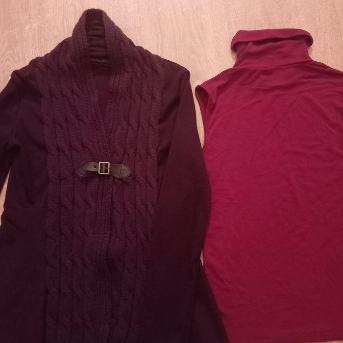 Lot Cardigan elegant și maleta S-M
