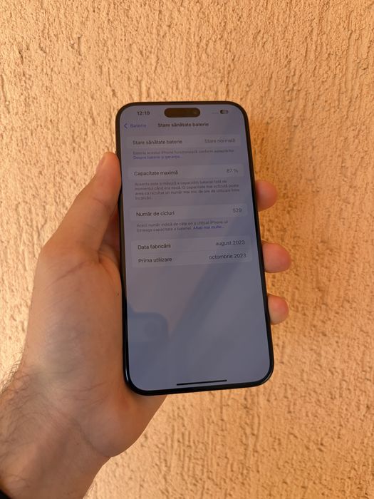 Vand iPhone 15 PRO MAX 1TB memorie 87% bateria