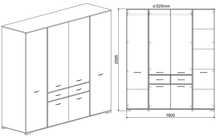 Като нов - Гардероб 180Х209Х52 см