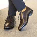 Pantofi derby brogue 40 lucrati manual Lavoratione Art. piele naturala
