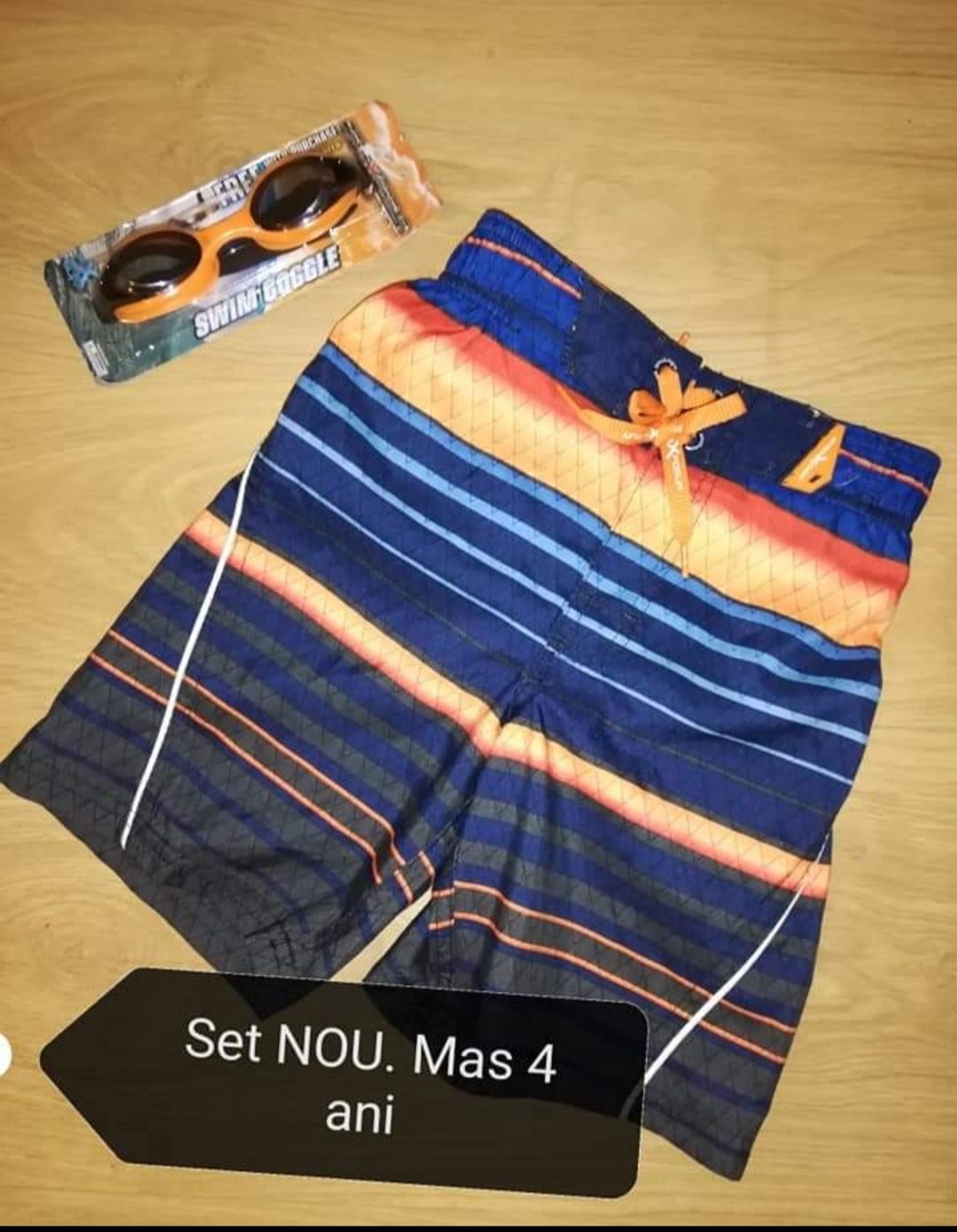 Sort + ochelari de înot - mas 4 ani- NOI