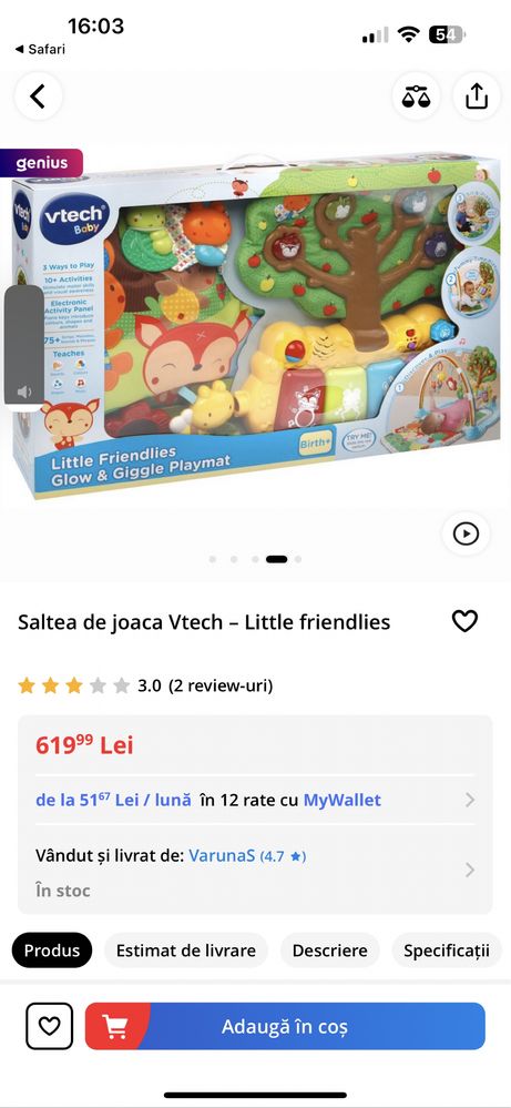 Salteluta muzicala joaca vtech