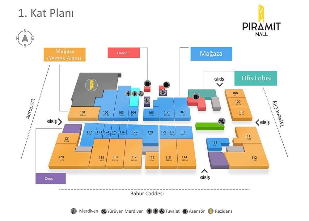 Продам офис в ЖК «Piramit» 105 кВ, 1 этаж, коробка, Яккасарайский.