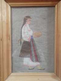 Стара рисувана картина, Жена с носия.