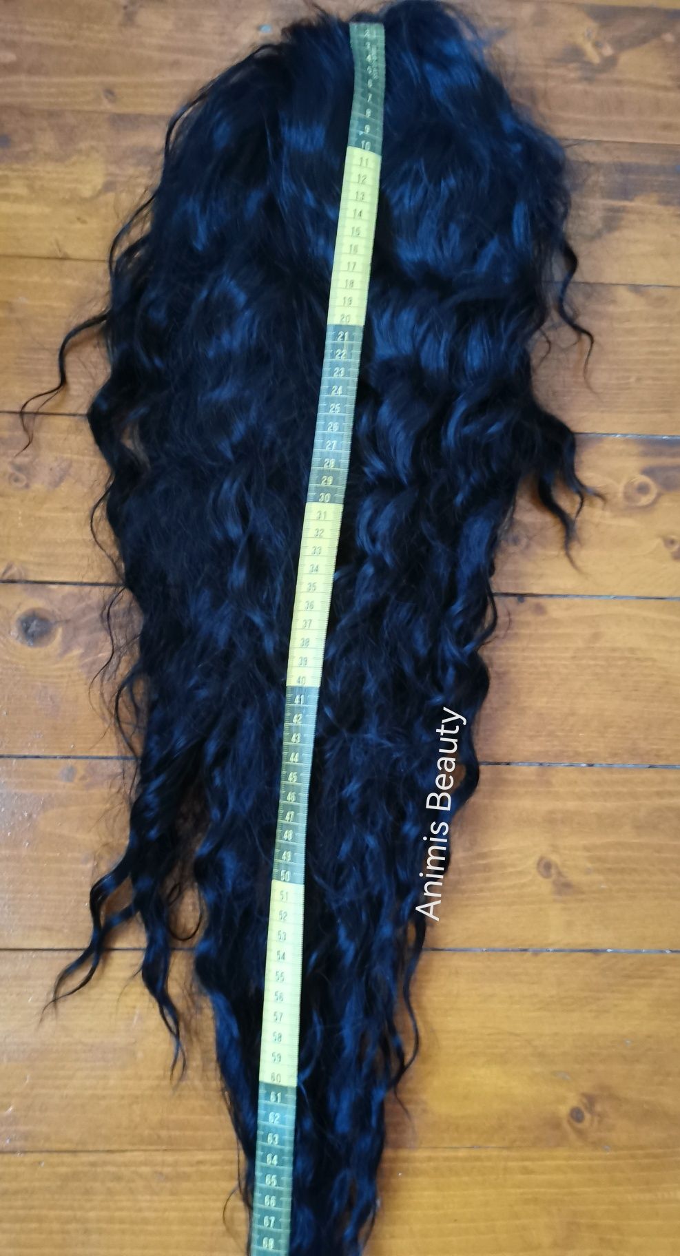 peruca NEAGRA creață afro lunga 70 cm (imita par natural)