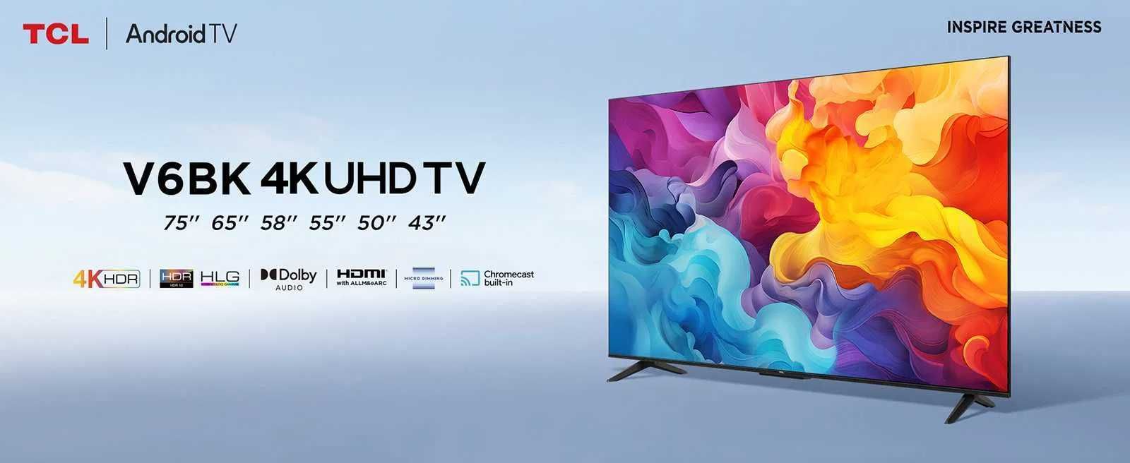 Телевизор TCL 50 V6C 2025 Smart tv 4K