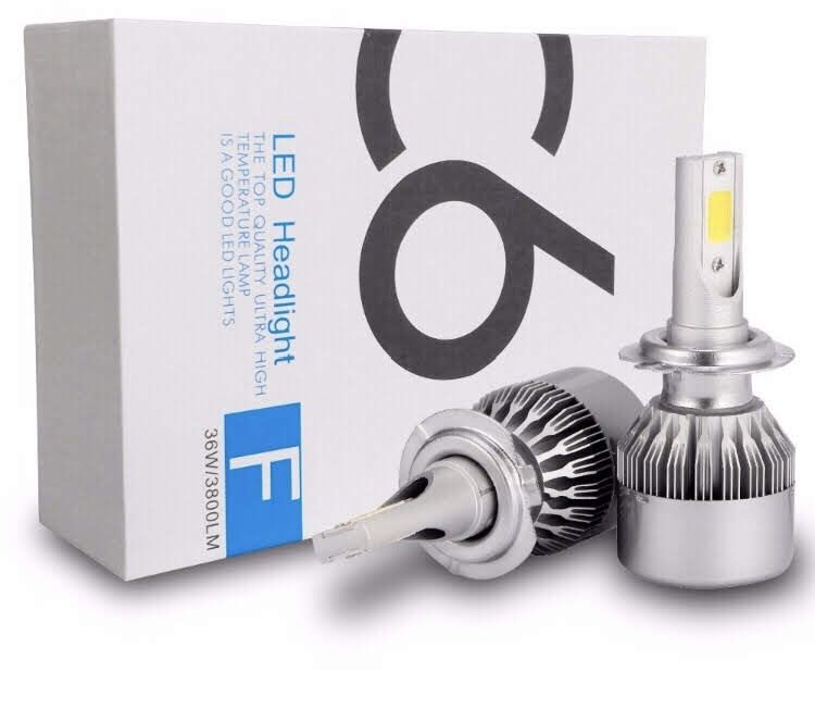 Kit becuri C6 ORIGINAL tip cree cob H1 H7 H8 H11 HB3 HB4 HB5 H27 HB1