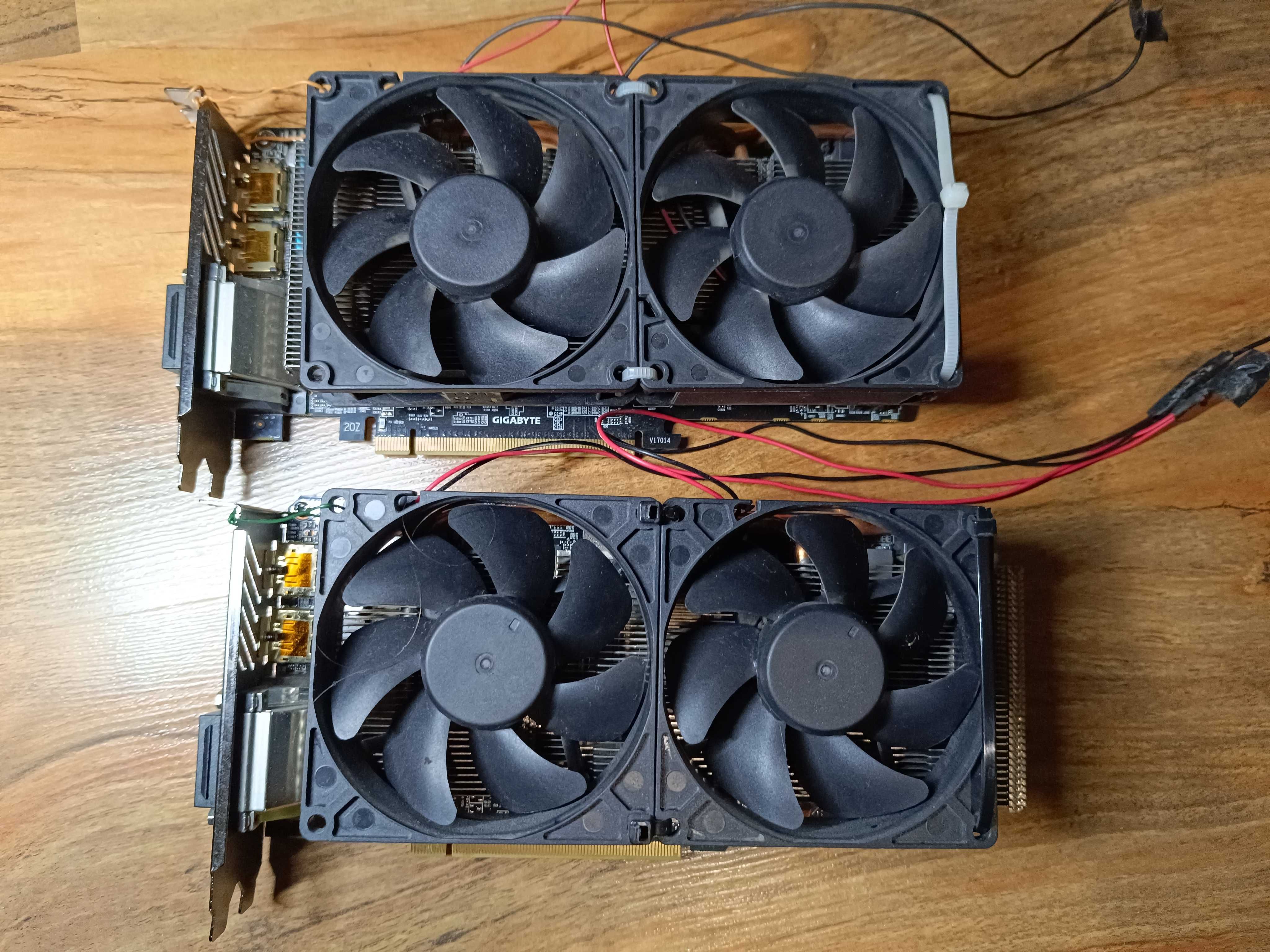 Видеокарти Gigabyte RX 570 4gb, със сменени вентилатори, тествани