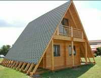 Realizam case cabane lemn tip A modulare
