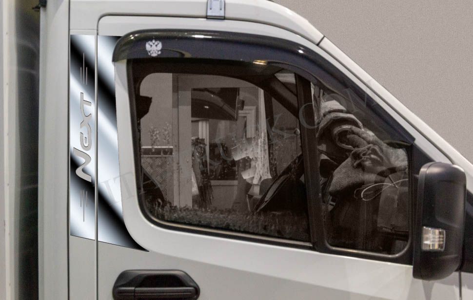 Накладки из нержавейки  №123 НА СТОЙКИ ДВЕРЕЙ ГАЗЕЛЬ NEXT