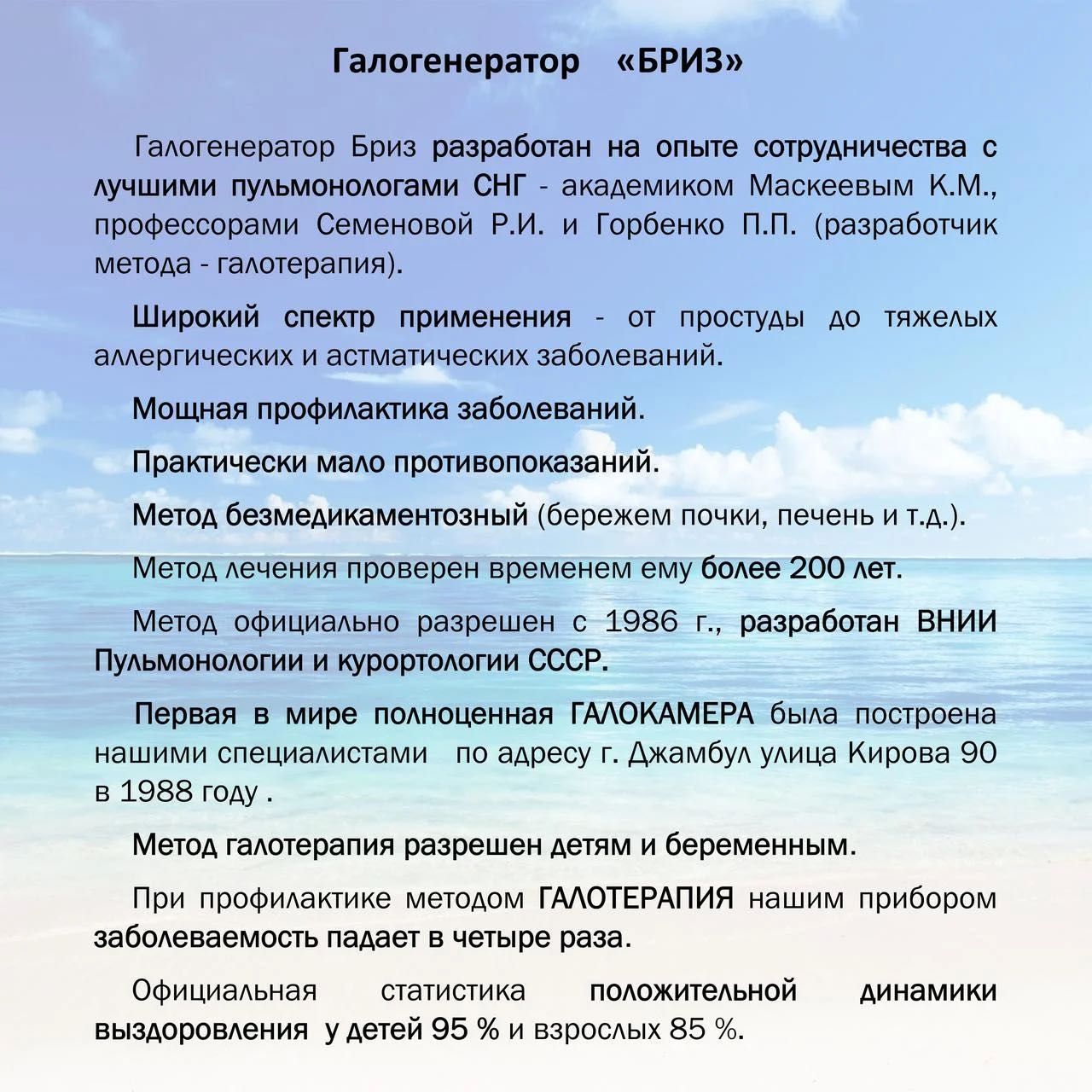 Галогенератор "BRIZ" Premium