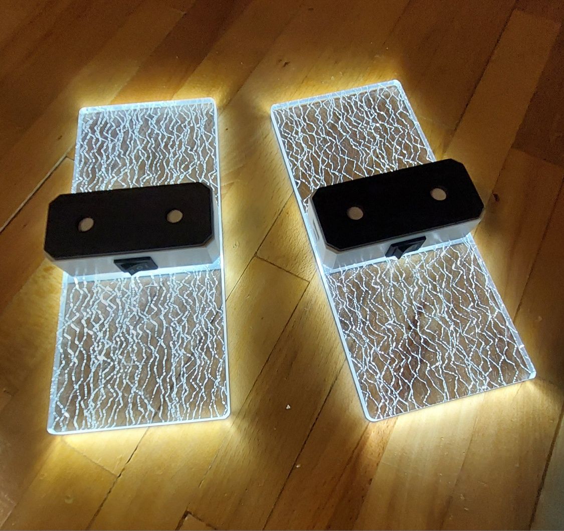 Set 2 x Aplică de perete reîncărcabilă prin USB, fără fir