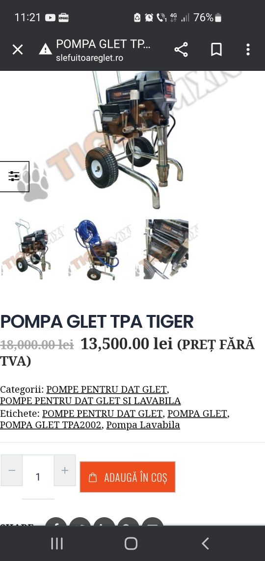 Pompa de zugravit Tiger