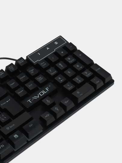 Игровая клавиатура и мышка TWOLF TF200, с RGB подсветкой