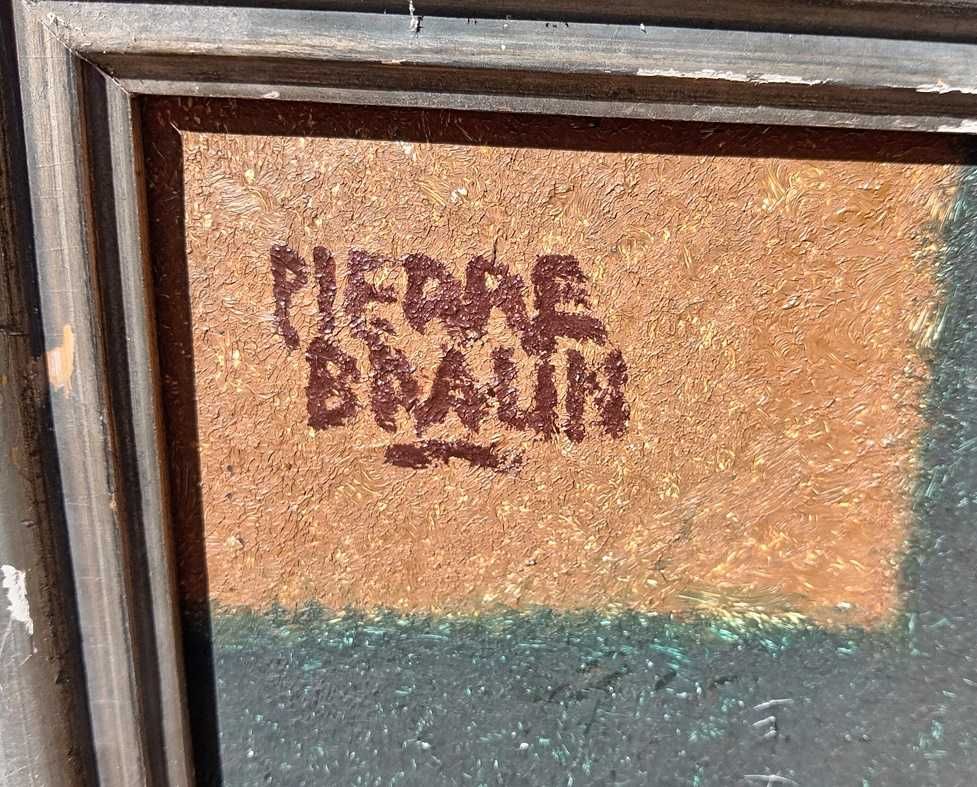 Tablou vechi - nud femeie - semnat Pierre Braun
