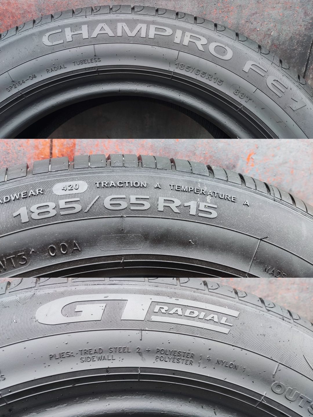 4бр. летни гуми 185/65/15 GT Radial, dot24
dot24
8.3mm
Много добро със