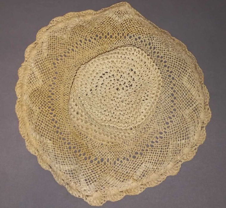 Palarie crem pentru plaja facuta manual pentru femei/dame Ieftina!