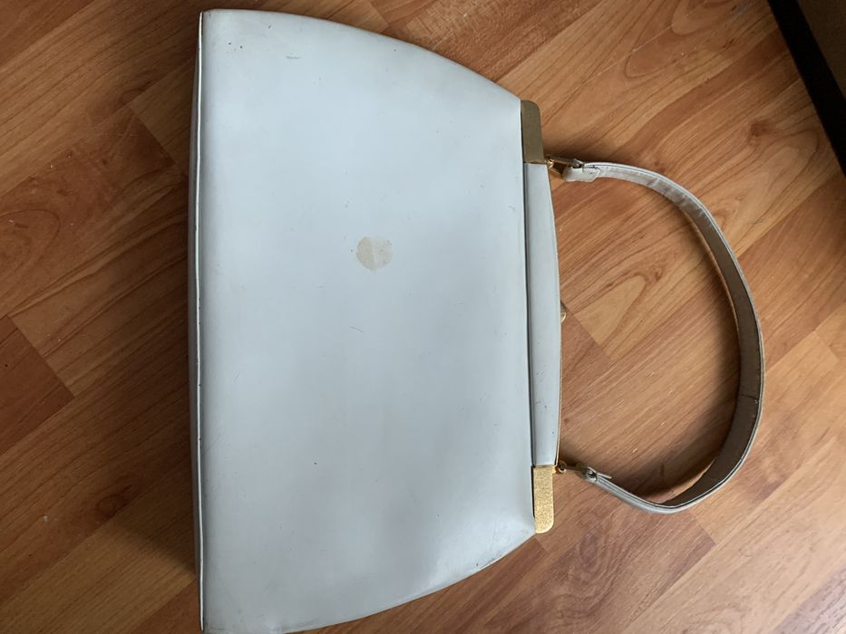 Geanta piele alba
